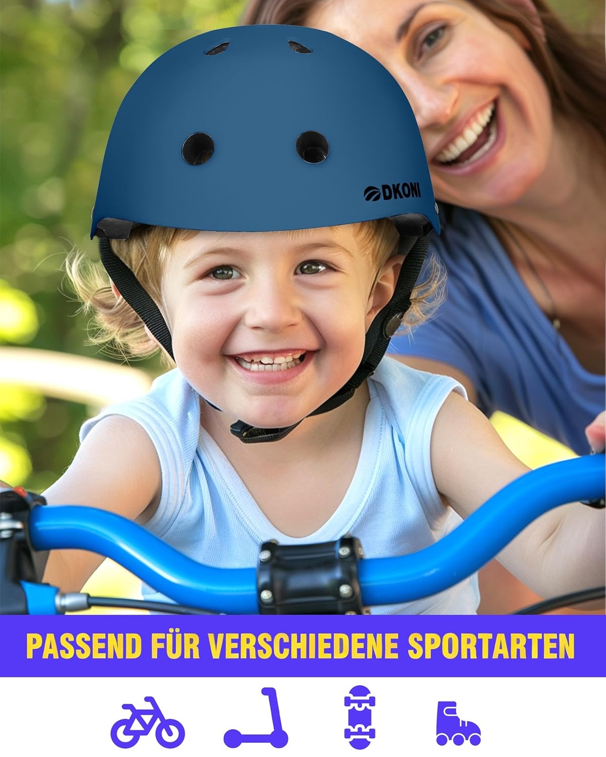 Casque de vélo enfant multisport bleu - 29% de remise
