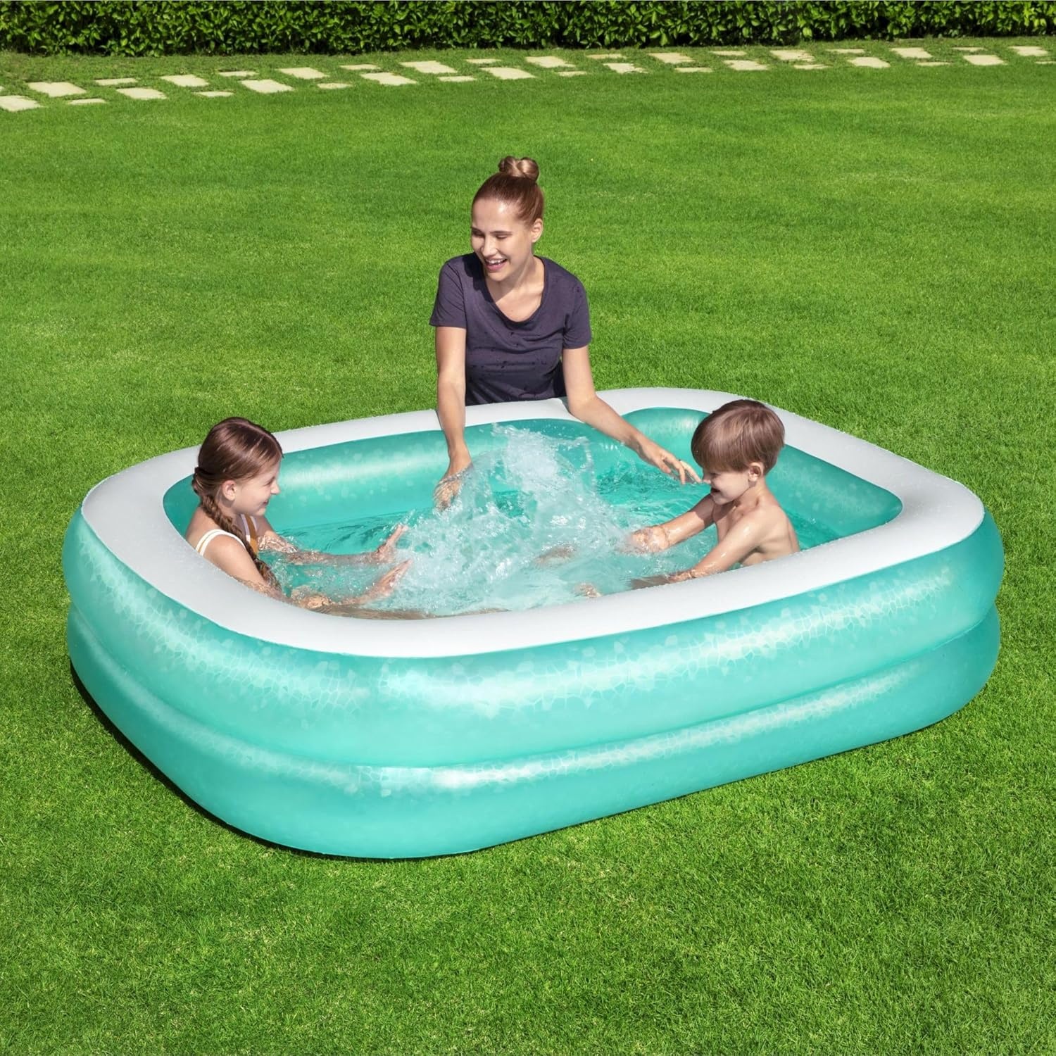 Piscine gonflable familiale 201x150cm - Bleue - 29% de remise