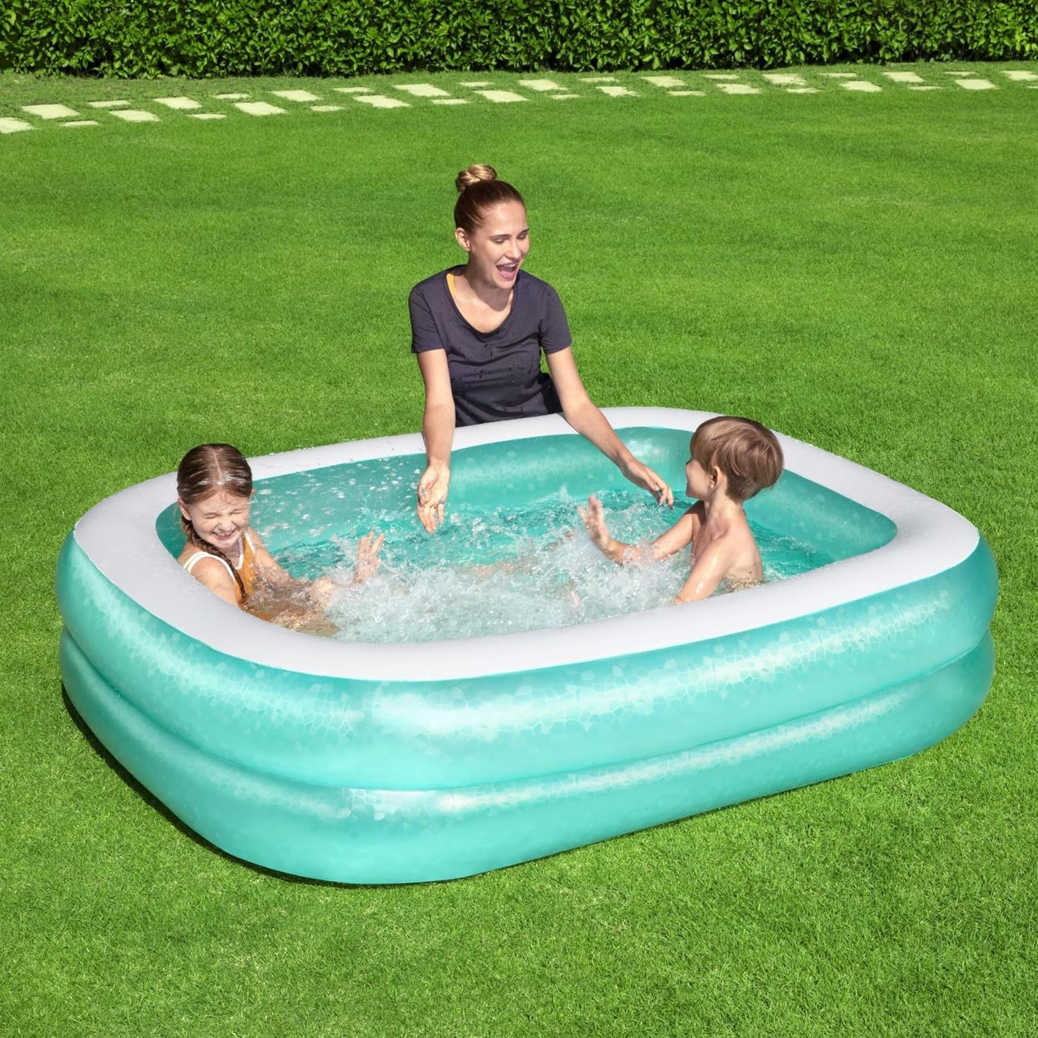 Piscine gonflable familiale 201x150cm - Bleue - 29% de remise