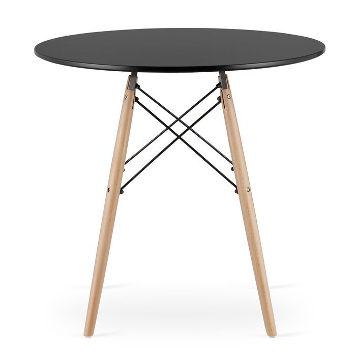 Table à manger ronde TODI 80 cm noire - 22% de remise