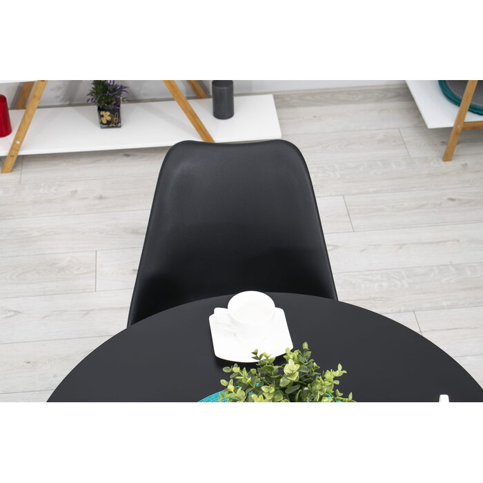 Table à manger ronde TODI 80 cm noire - 22% de remise