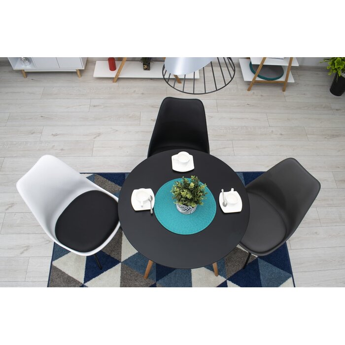 Table à manger ronde TODI 80 cm noire - 22% de remise