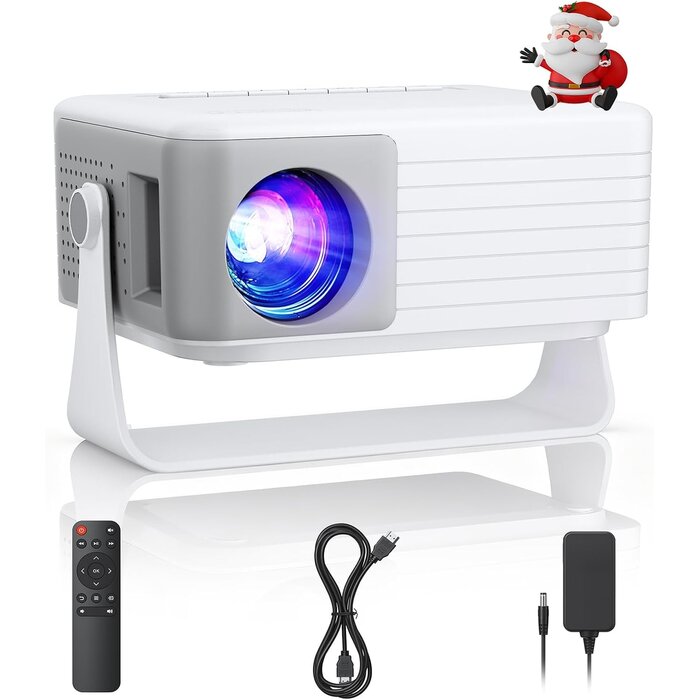 Mini-projecteur Full HD portable avec trépied et rotation 360° - 33% de remise