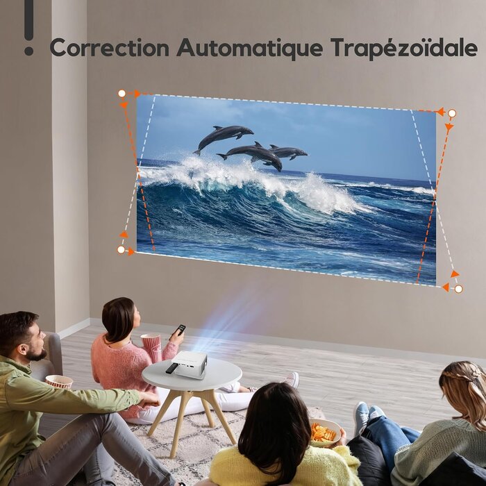 Mini-projecteur Full HD portable avec trépied et rotation 360° - 33% de remise