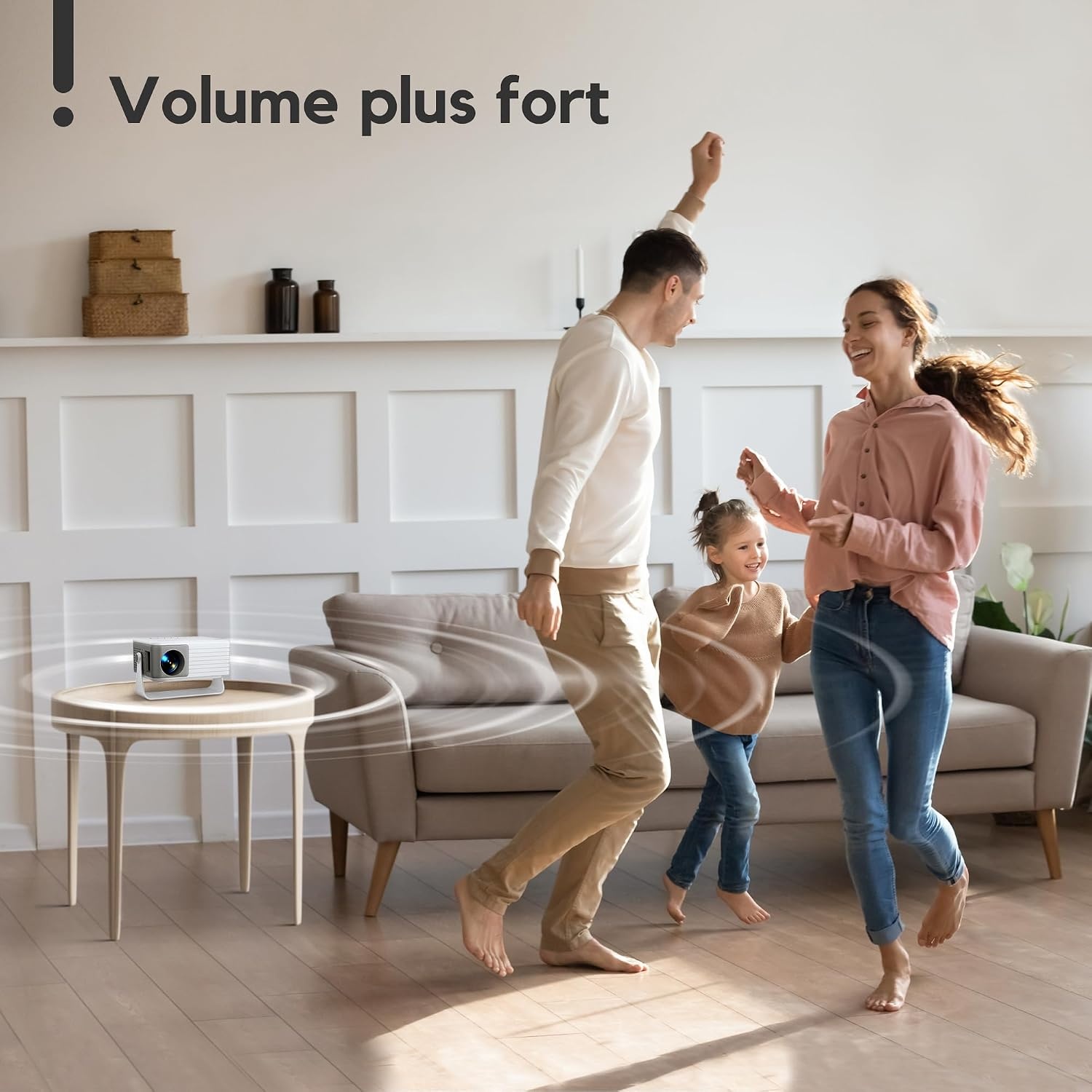 Mini-projecteur Full HD portable avec trépied et rotation 360° - 33% de remise