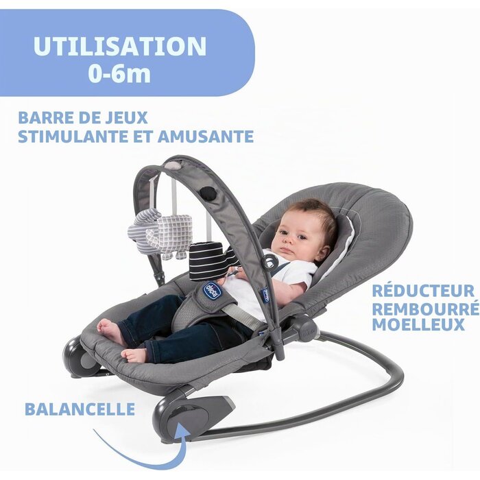 Transat bébé évolutif Moon Grey - 34% de remise