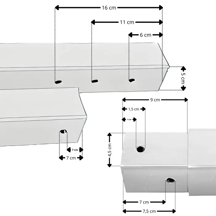 Mât télescopique 240 cm pour voile d'ombrage - 34% de remise