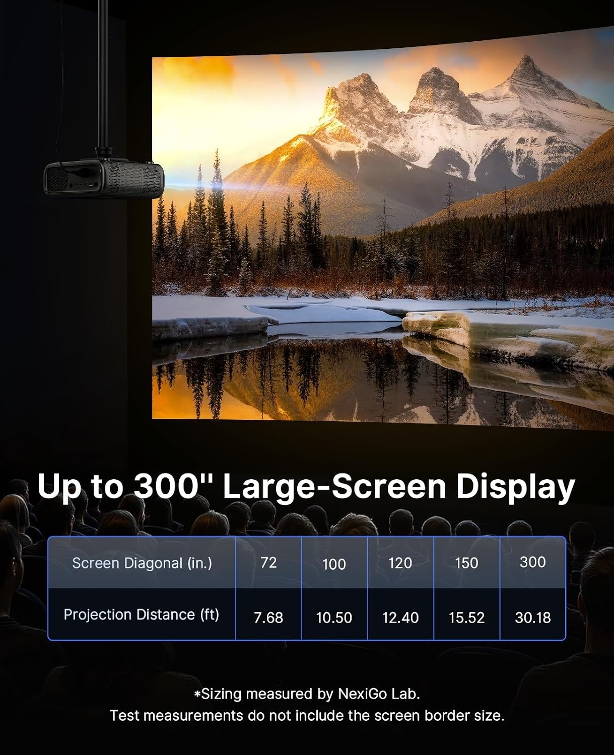 Projecteur intelligent 1080p Google TV - 300 pouces - 35% de remise