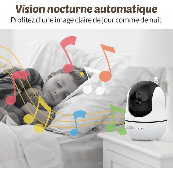 Babyphone Vidéo 7 Pouces 1080p - Vision Nocturne - 34% de remise