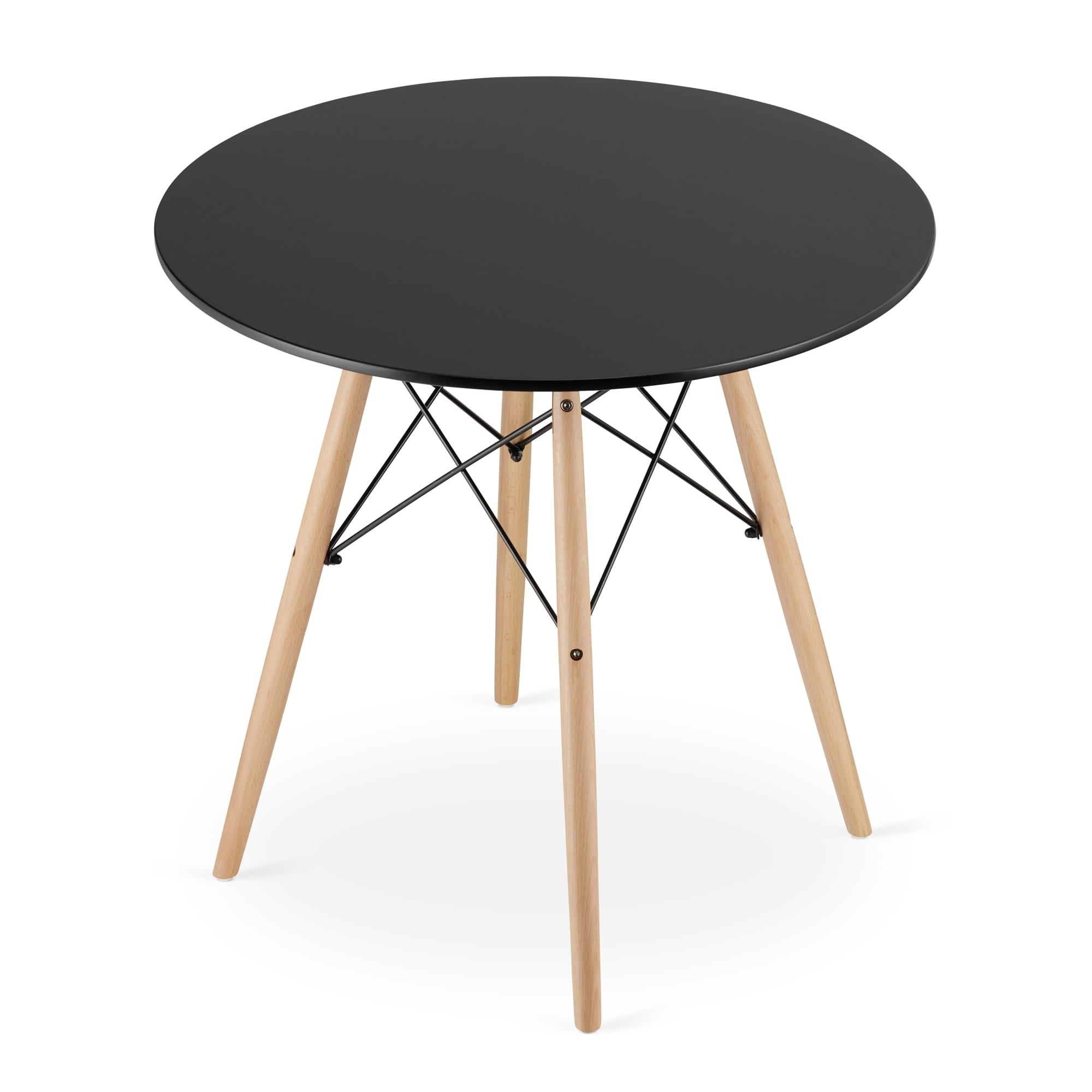 Table de salle à manger ronde TODI 80 cm noir - 22% de remise