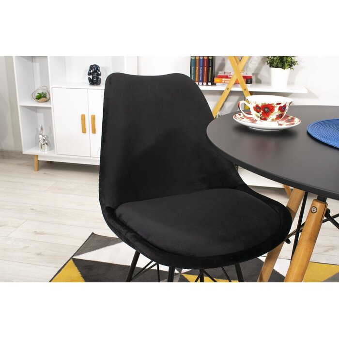 Table de salle à manger ronde TODI 80 cm noir - 22% de remise