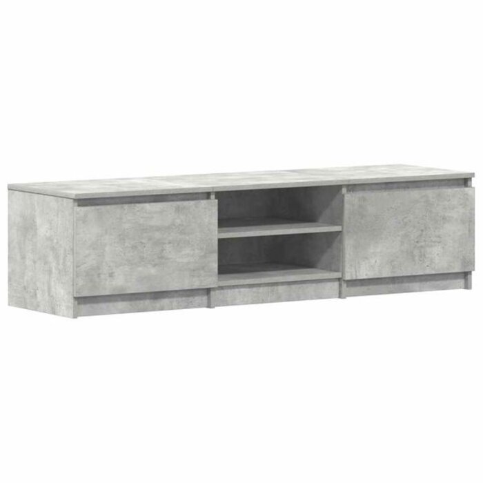 Meuble TV 140 cm bois gris béton - 34% de remise