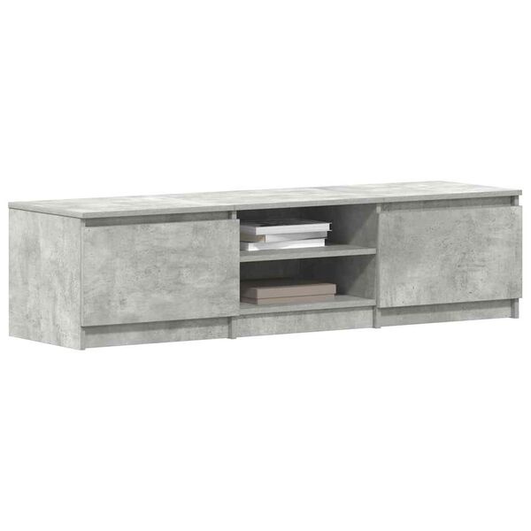 Meuble TV 140 cm bois gris béton - 34% de remise