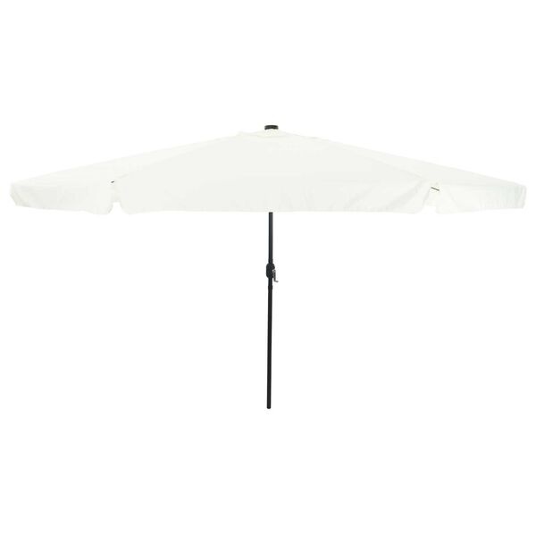 Parasol de jardin LED rond 395cm - Sable et Anthracite - 34% de remise