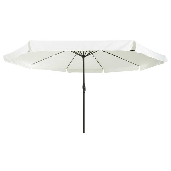 Parasol de jardin LED rond 395cm - Sable et Anthracite - 34% de remise