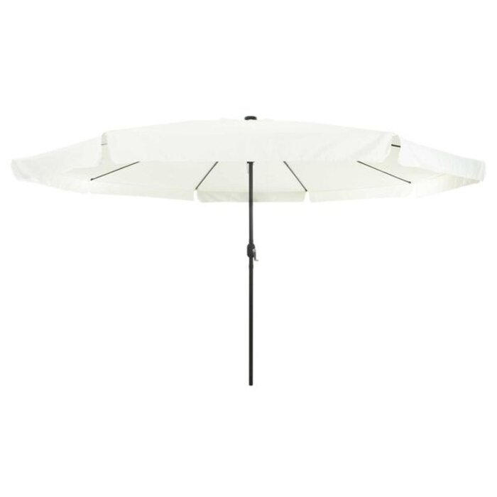 Parasol de jardin LED rond 395cm - Sable et Anthracite - 34% de remise