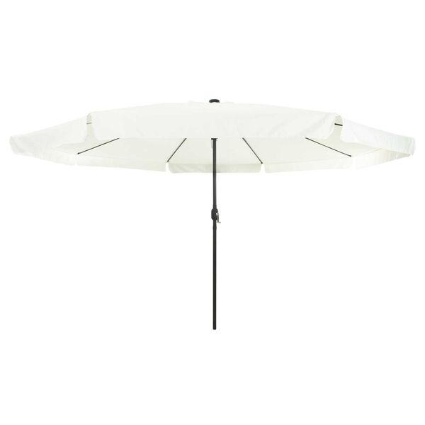Parasol de jardin LED rond 395cm - Sable et Anthracite - 34% de remise