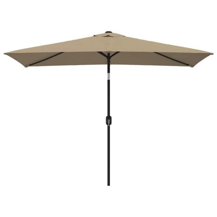 Parasol de jardin rectangulaire 300x200cm taupe - 34% de remise