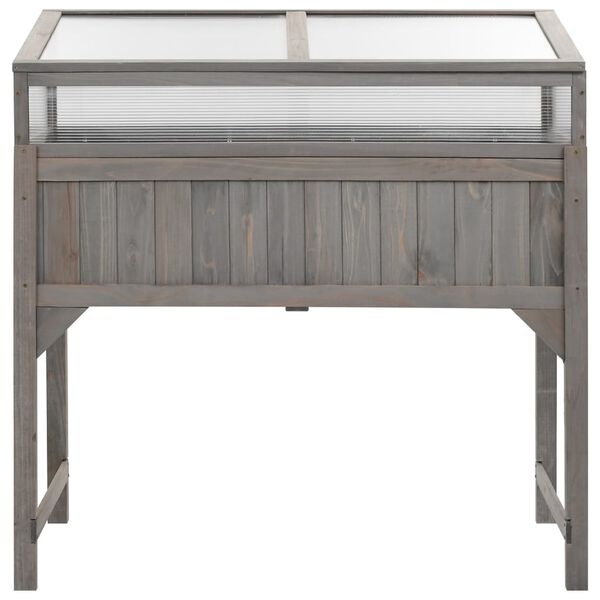 Jardinière surélevée avec serre en bois d'épicéa 110x120 cm - 34% de remise