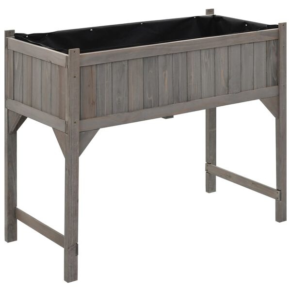 Jardinière surélevée avec serre en bois d'épicéa 110x120 cm - 34% de remise