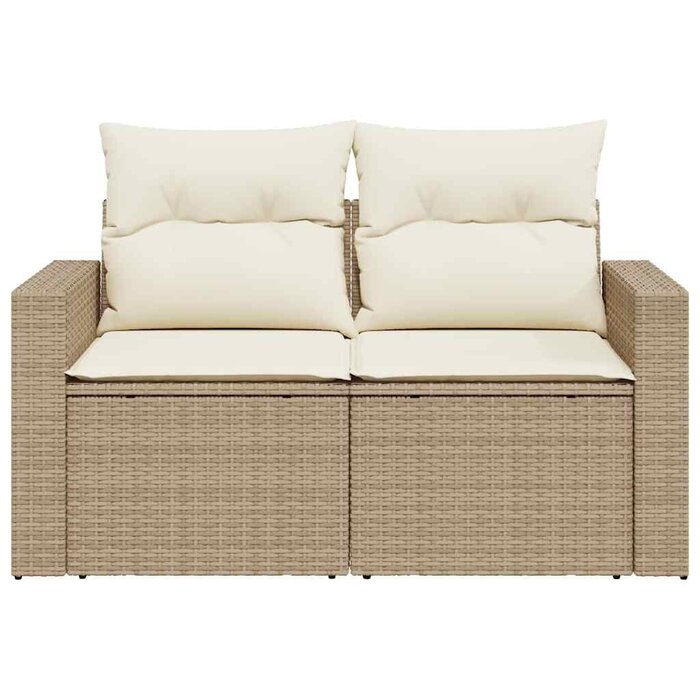Banc de jardin 2 places en résine tressée beige - 34% de remise