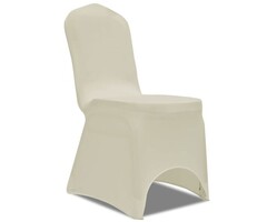 Vidaxl Lot de 50 housses de chaise extensibles crème - 52% de remise