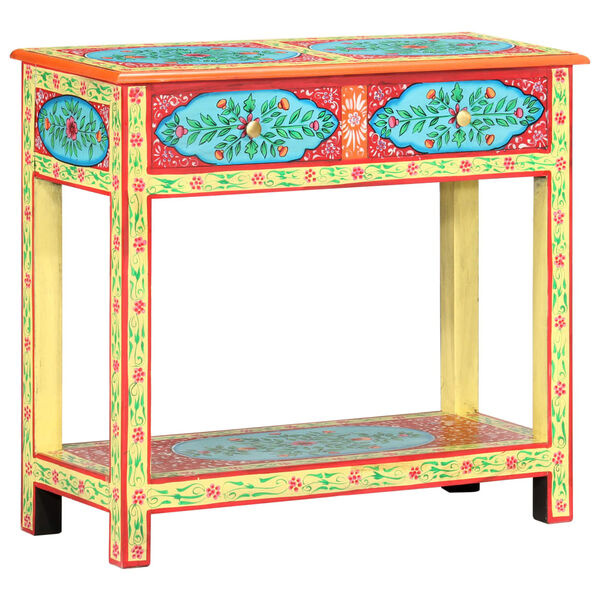 Console murale bois massif peint main 80cm - 35% de remise