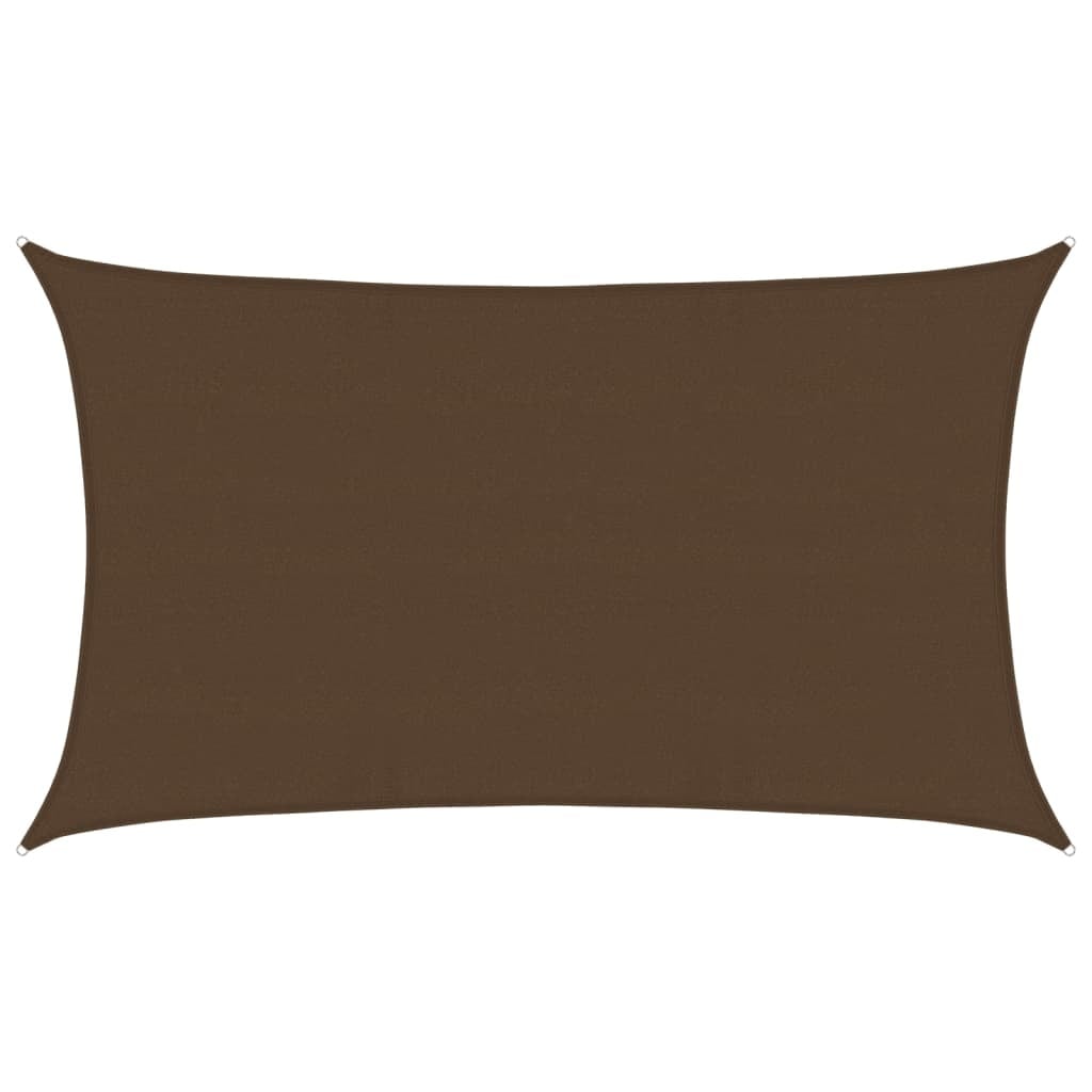 Voile d'ombrage rectangulaire 5x8m HDPE marron - 34% de remise