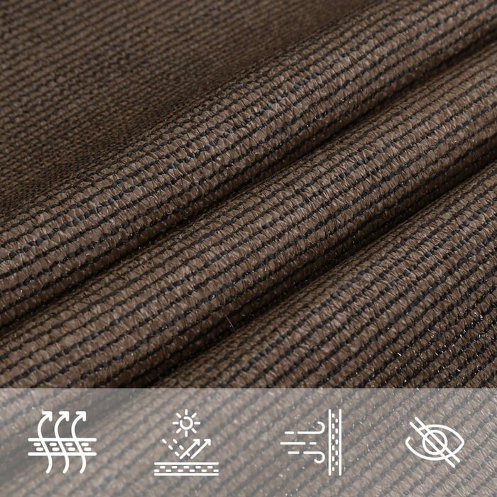 Voile d'ombrage rectangulaire 5x8m HDPE marron - 34% de remise