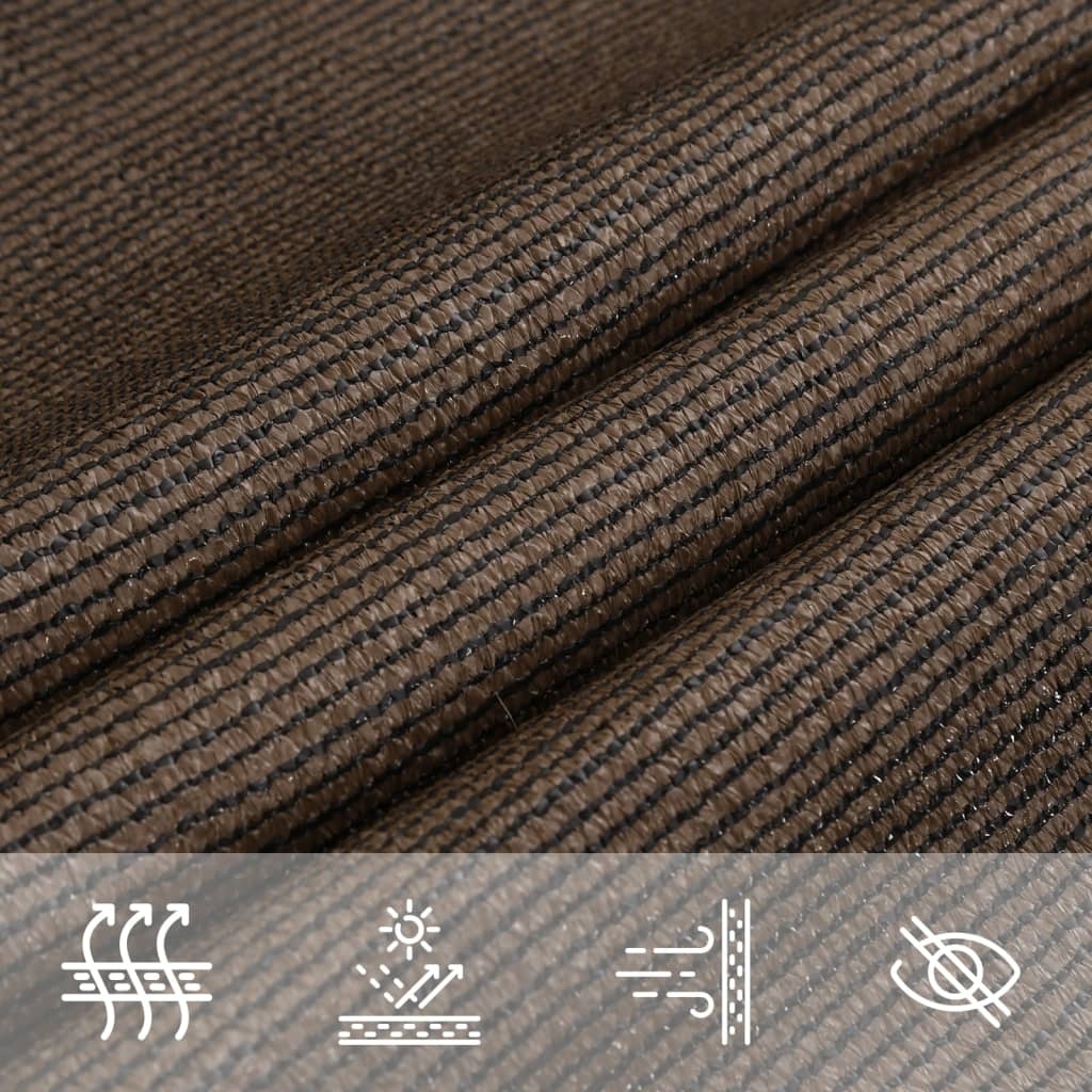 Voile d'ombrage rectangulaire 5x8m HDPE marron - 34% de remise