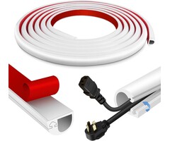 Goulotte de câble flexible en silicone 6m - Blanc - 46% de remise