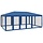 Tonnelle de jardin 6x4 m HDPE bleu - 34% de remise