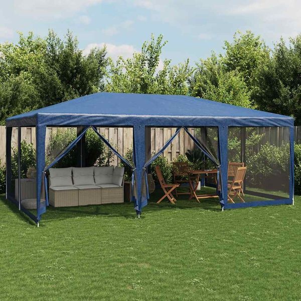 Tonnelle de jardin 6x4 m HDPE bleu - 34% de remise