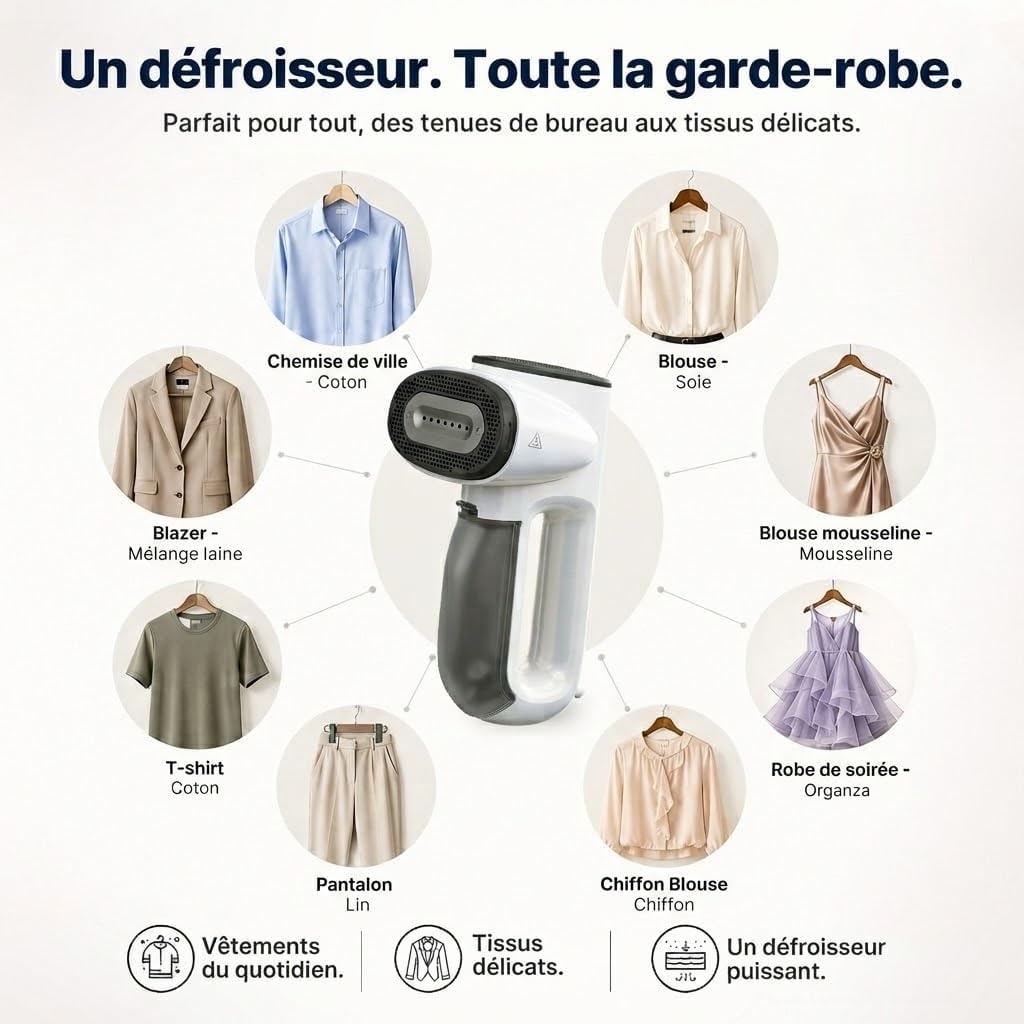 Défroisseur vapeur pliable 2300 Pa - 34% de remise