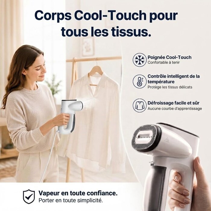 Défroisseur vapeur pliable 2300 Pa - 34% de remise