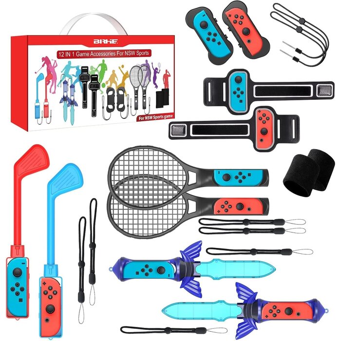 Kit accessoires sportifs 12-en-1 pour Switch - 31% de remise