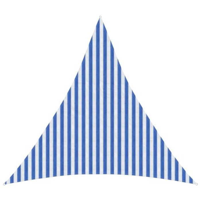 Voile d'ombrage triangulaire HDPE 3,6m - Bleu et Blanc - 31% de remise