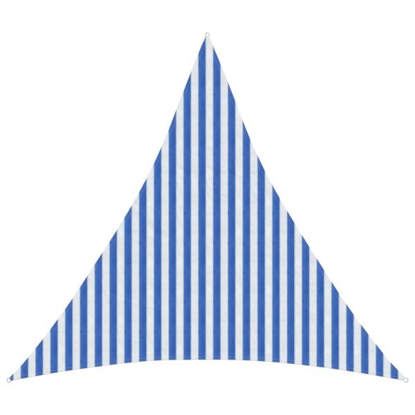 Voile d'ombrage triangulaire HDPE 3,6m - Bleu et Blanc - 31% de remise