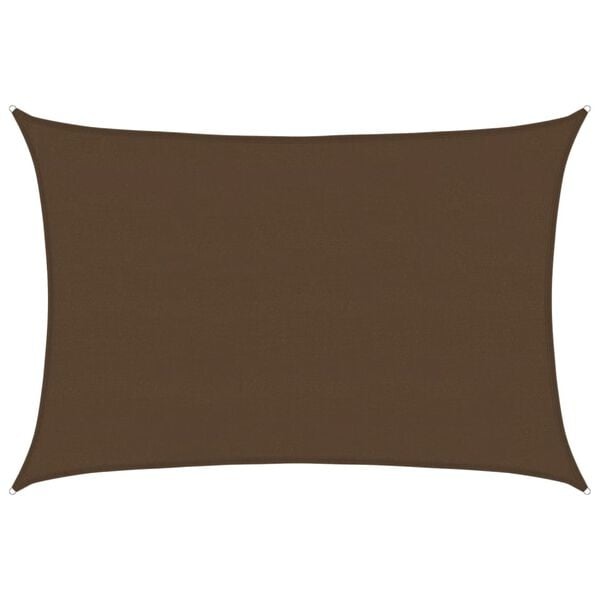 Voile d'ombrage rectangulaire 5x6 m - Marron - 34% de remise