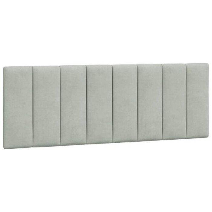 Vidaxl Coussin de tête de lit 140 cm velours gris clair - 32% de remise