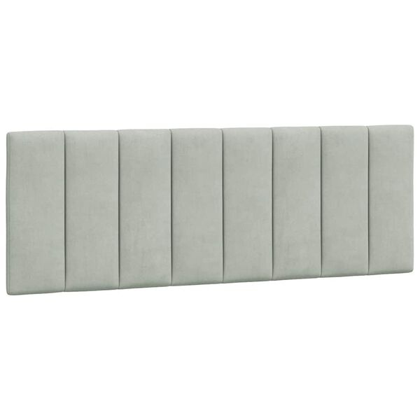Vidaxl Coussin de tête de lit 140 cm velours gris clair - 32% de remise