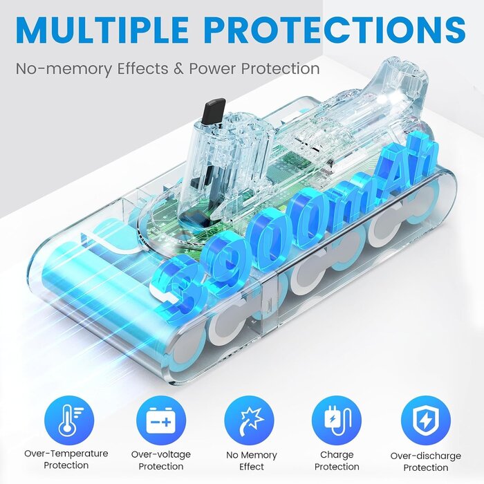 Batterie de rechange 3900 mAh pour aspirateur sans fil - 33% de remise