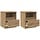 Lot de 2 tables de chevet chêne artisan 40x53 cm - 34% de remise