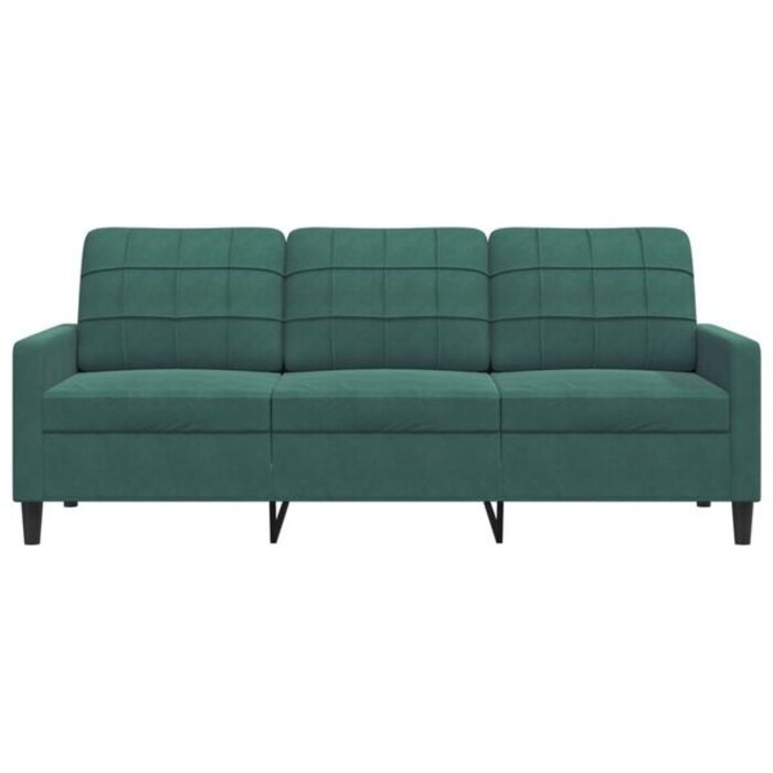 Canapé 3 places 180 cm velours vert foncé - 35% de remise