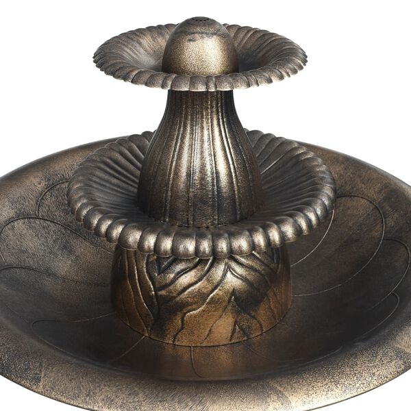 Bain d'oiseaux avec fontaine 91 cm - Bronze - 33% de remise