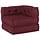 Pouf modulaire 70x70x54cm rouge - 35% de remise
