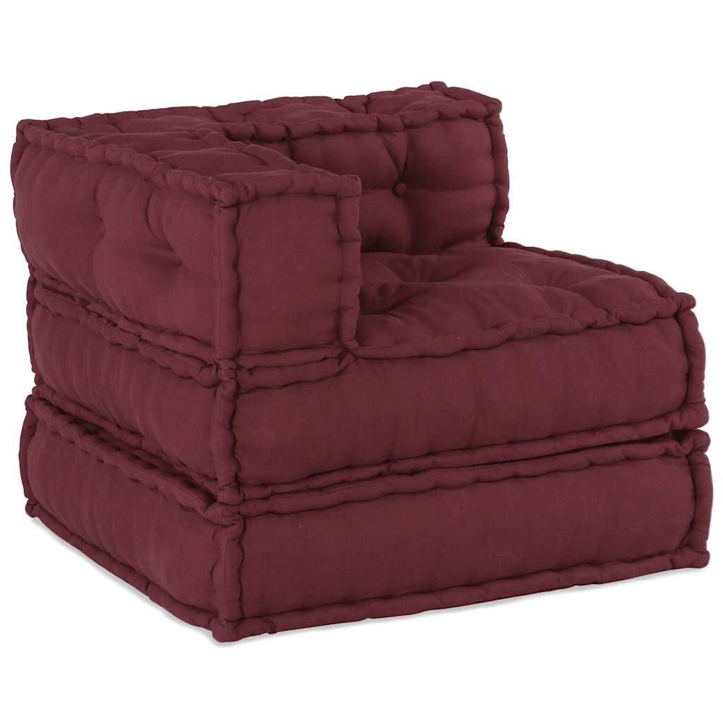 Pouf modulaire 70x70x54cm rouge - 35% de remise
