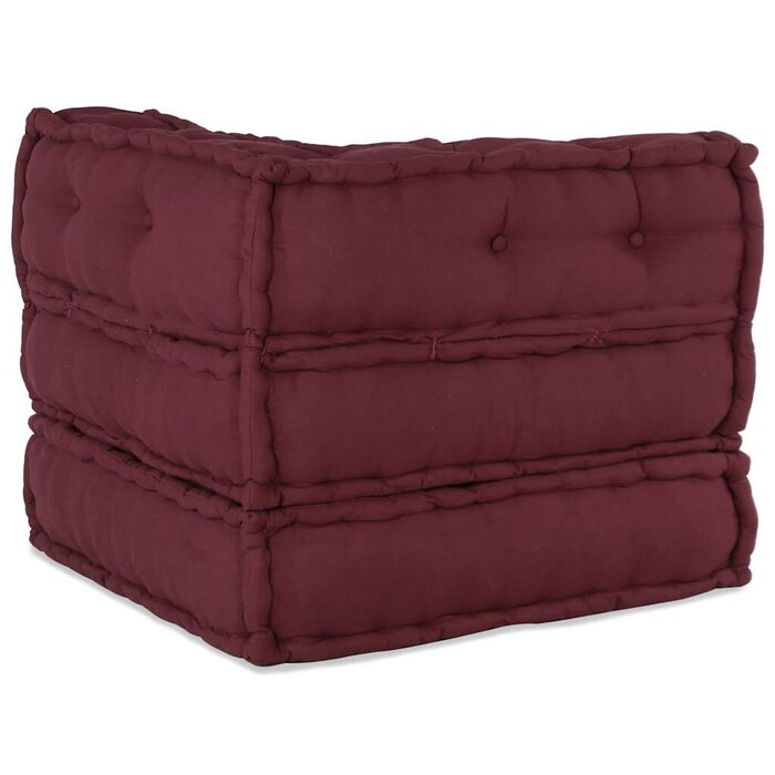 Pouf modulaire 70x70x54cm rouge - 35% de remise