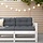 Banc d'angle de jardin en bois blanc - 34% de remise