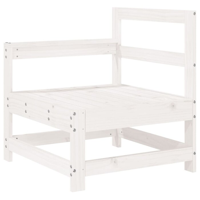 Banc d'angle de jardin en bois blanc - 34% de remise